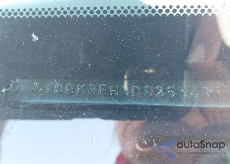 2013 Toyota Highlander Se V6 из США, поврежденный, VIN 5TDBK3EH3DS265436